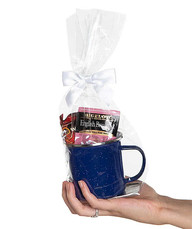 16 oz. Speckled Camper Mug with Shortbread Cookies and Tea