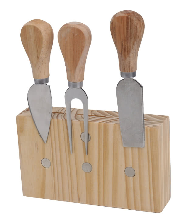 Laser Engraved 3-Piece Cheese Cutlery Set