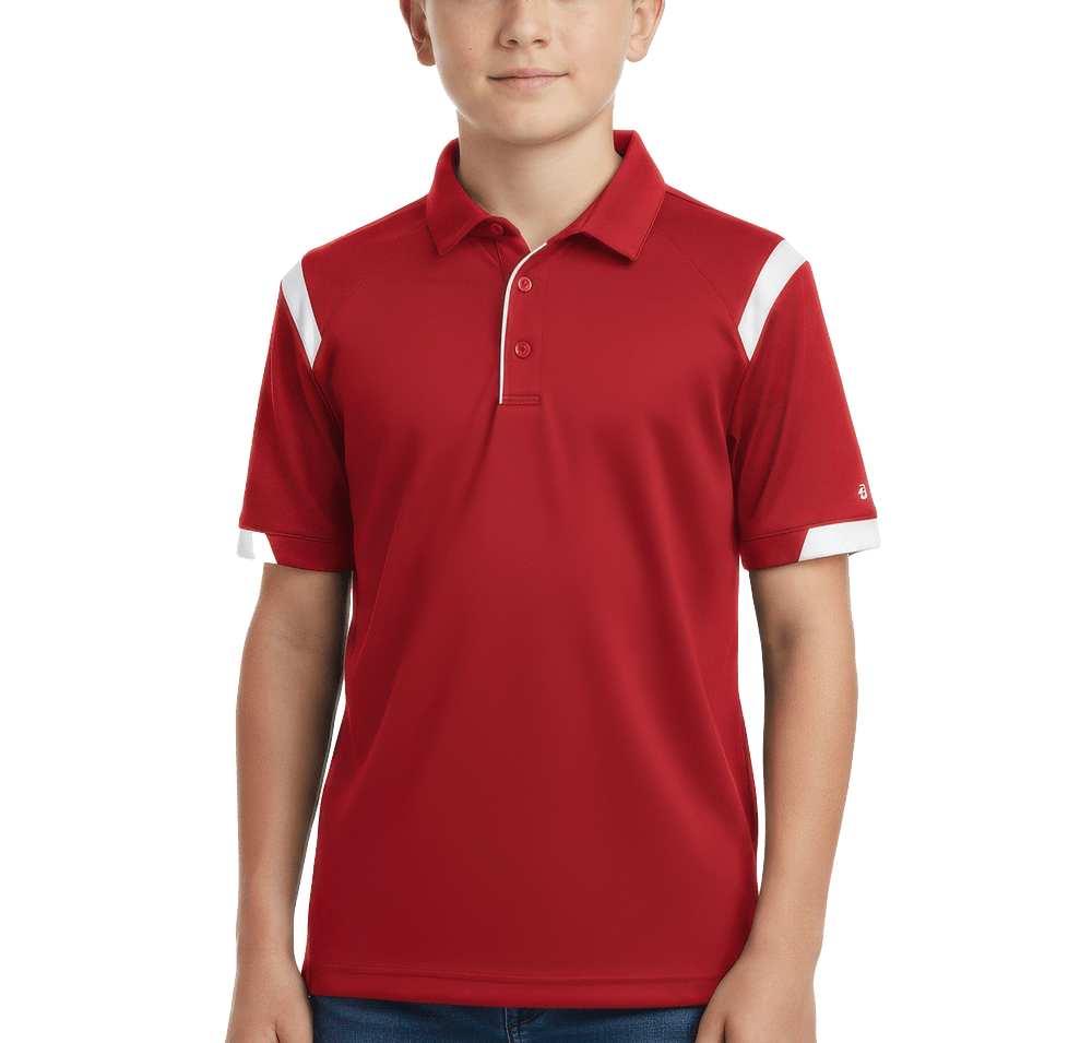 Badger Sport Youth On the Rise Odor-Resistant Performance Polo-default