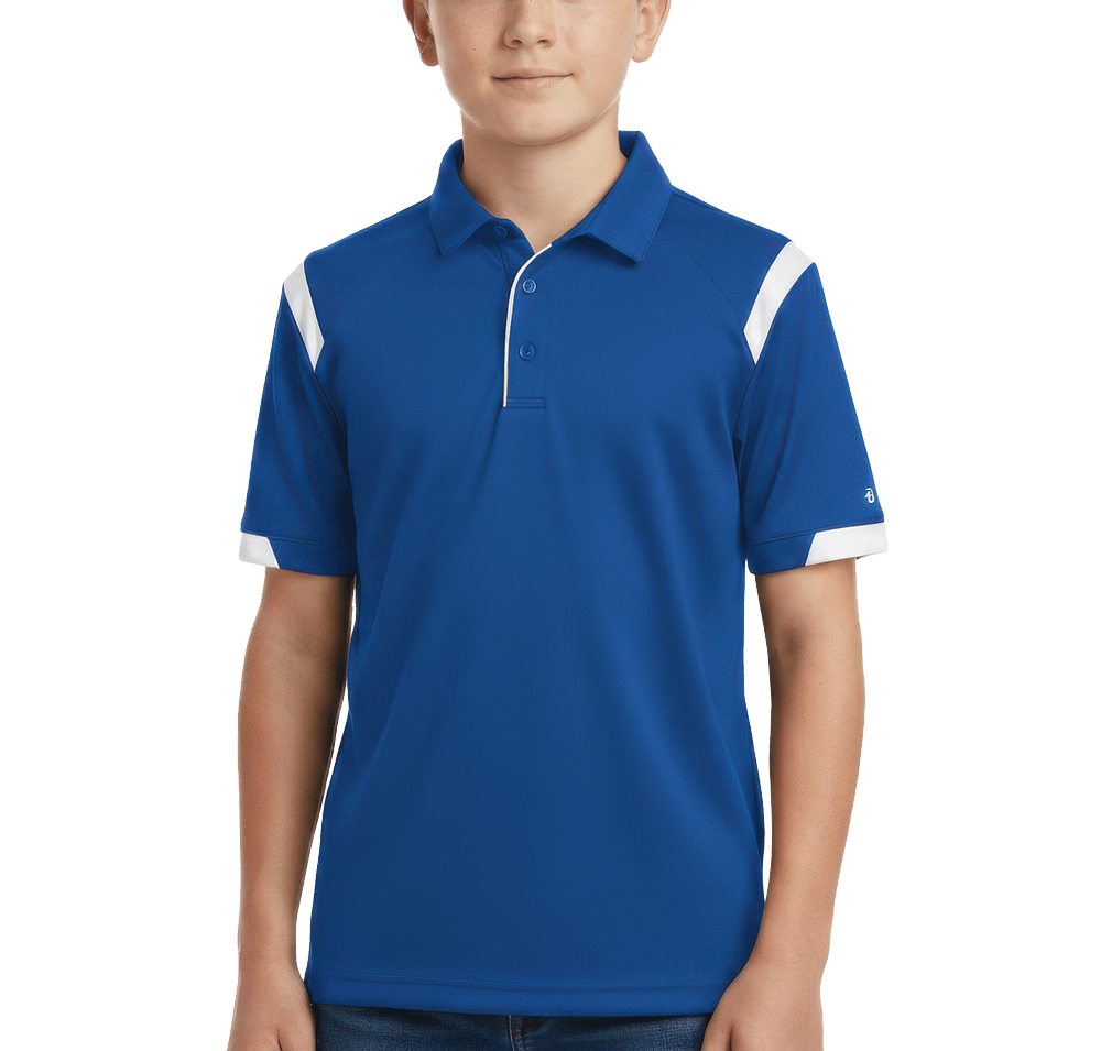 Badger Sport Youth On the Rise Odor-Resistant Performance Polo-default