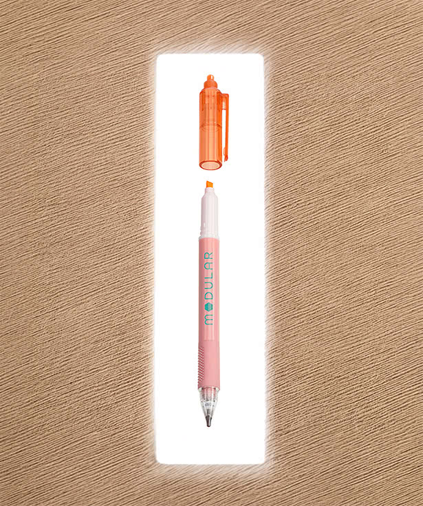 Skywriter Combo Recycled Plastic Ball Pen & Highlighter