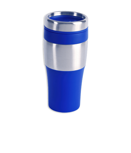 16 oz. Silver Streak Stainless Steel Insulated Tumbler in Reflex Blue