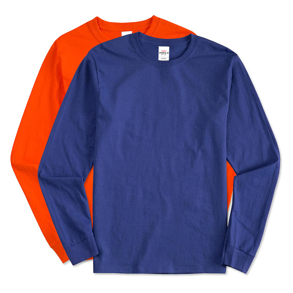 Hanes Authentic Long Sleeve T-shirt - Embroidered
