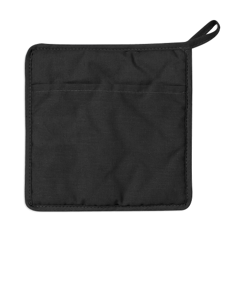 Quilted Cotton Canvas Pot Holder in Black