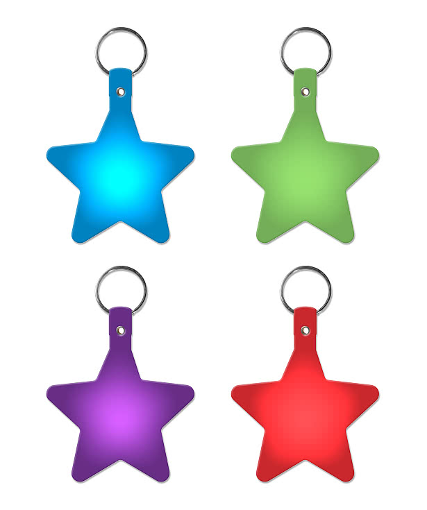 Star Shaped Flexible Keychain