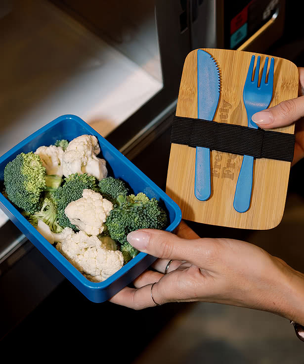 Laser Engraved Harvest Lunch Set with Bamboo Lid
