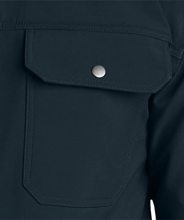 Custom Cornerstone Fleece Soft Shell Snap Shirt Jacket - Printed
