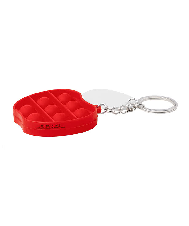 Push Pop Bubble Apple Fidget Keychain