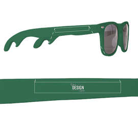 Malibu Bottle Opener Sunglasses - Color: Kelly Green
