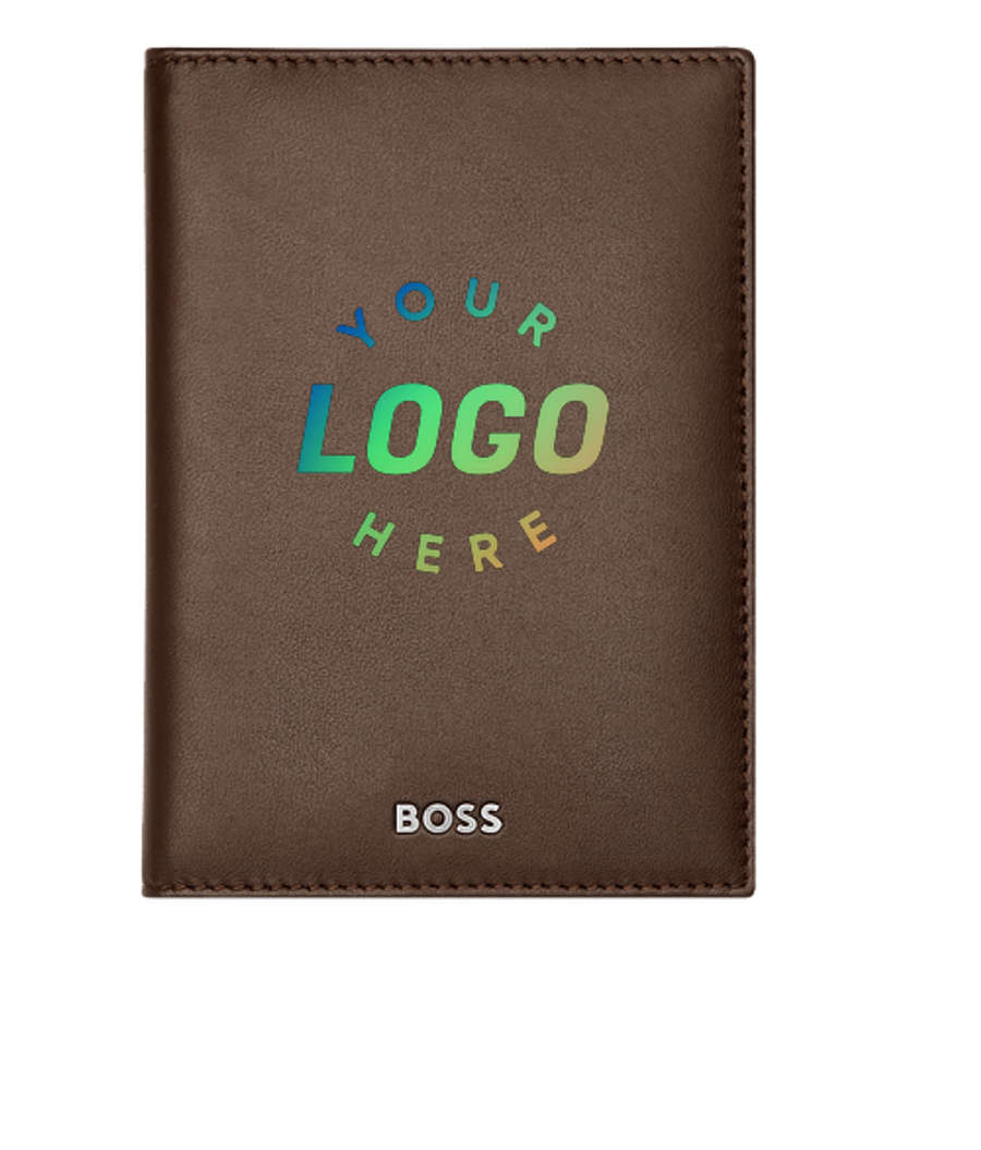Hugo Boss Classic Smooth Trifold Card Holder in Brown