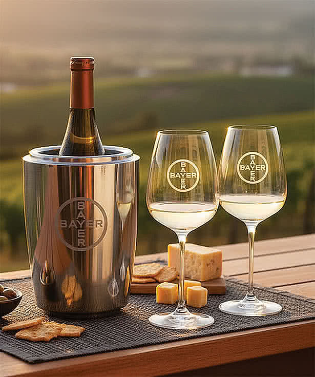 Laser Engraved Pescara Stainless Steel Wine Cooler