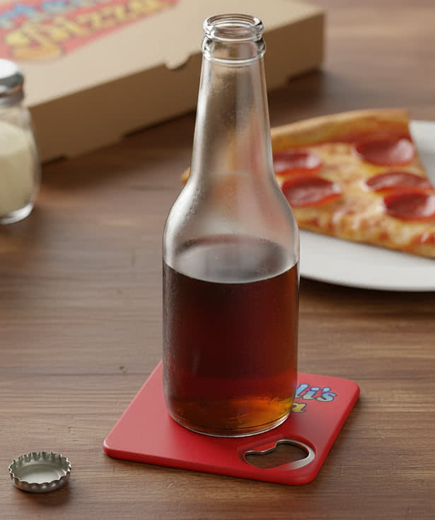 Bottle Opener Coaster with Foam Base