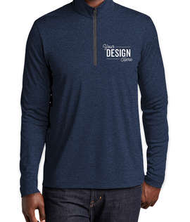 Sport-Tek Endeavor Quarter Zip Performance Shirt - Color: Dark Royal Heather