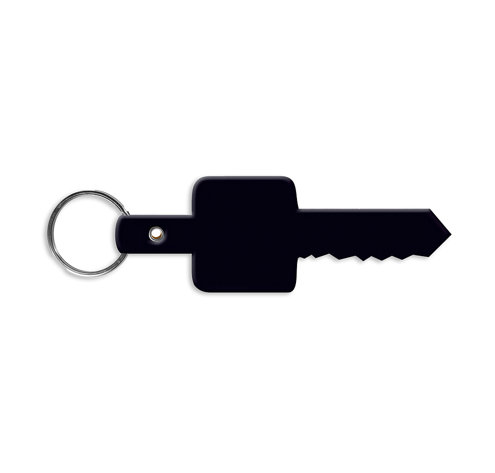Flexible Key Shaped Keychain-default
