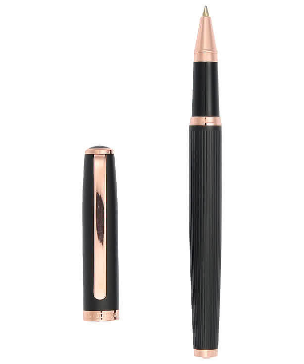 Laser Engraved Luxe Recycled Matte Rollerball Gel Pen (black ink)