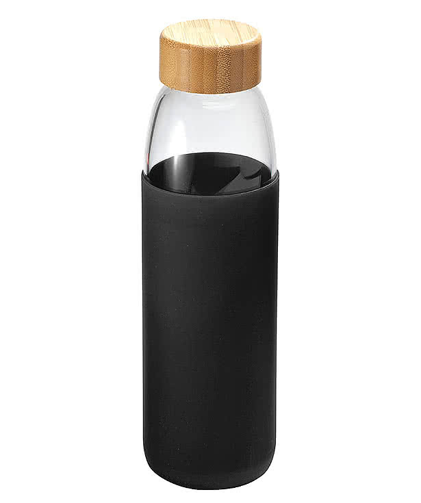 18 oz. Kai Glass Water Bottle with Bamboo Lid