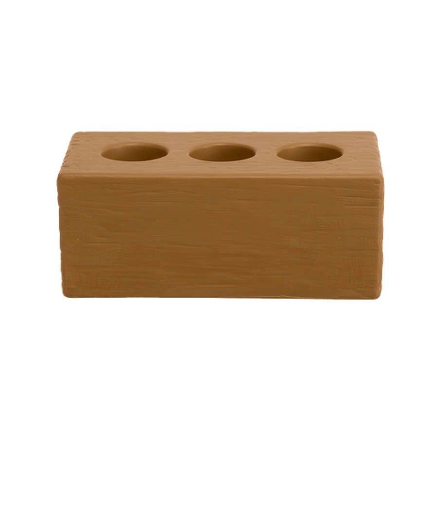 Construction Brick Stress Reliever in Brown