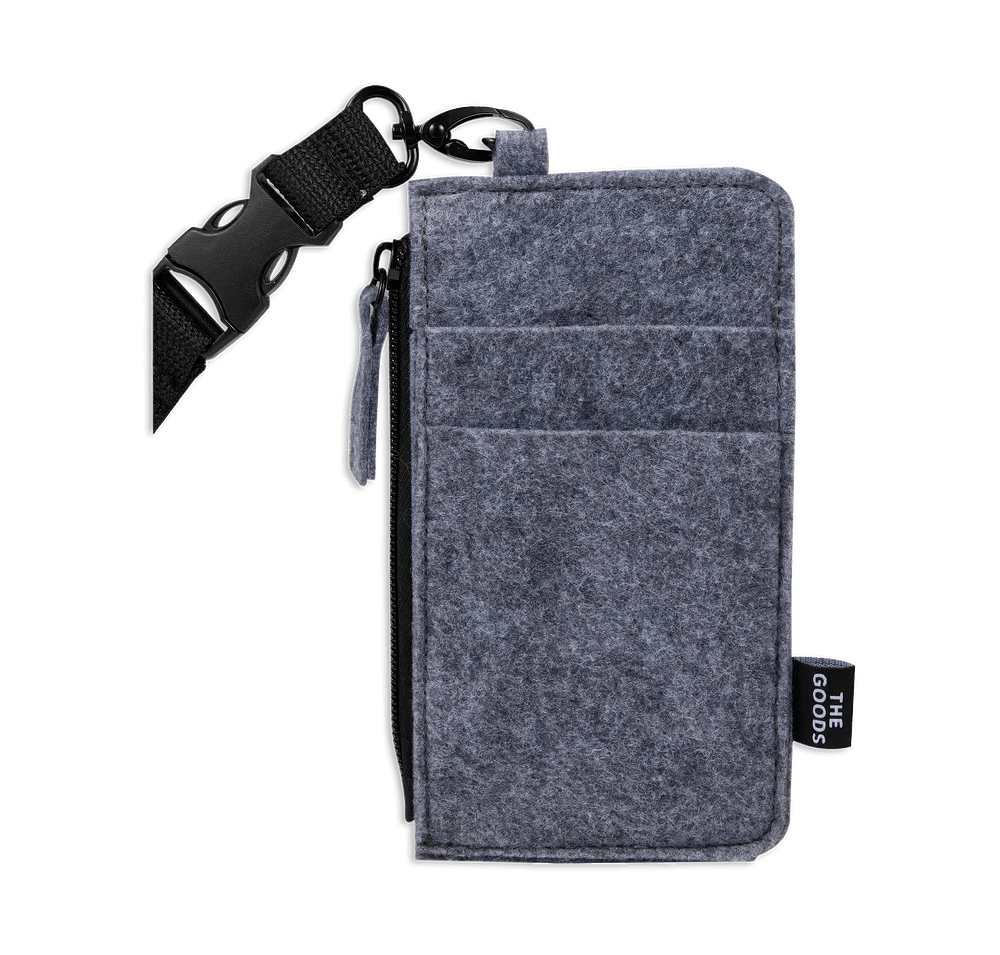 Full Color The Goods Recycled Felt Lanyard Wallet-default