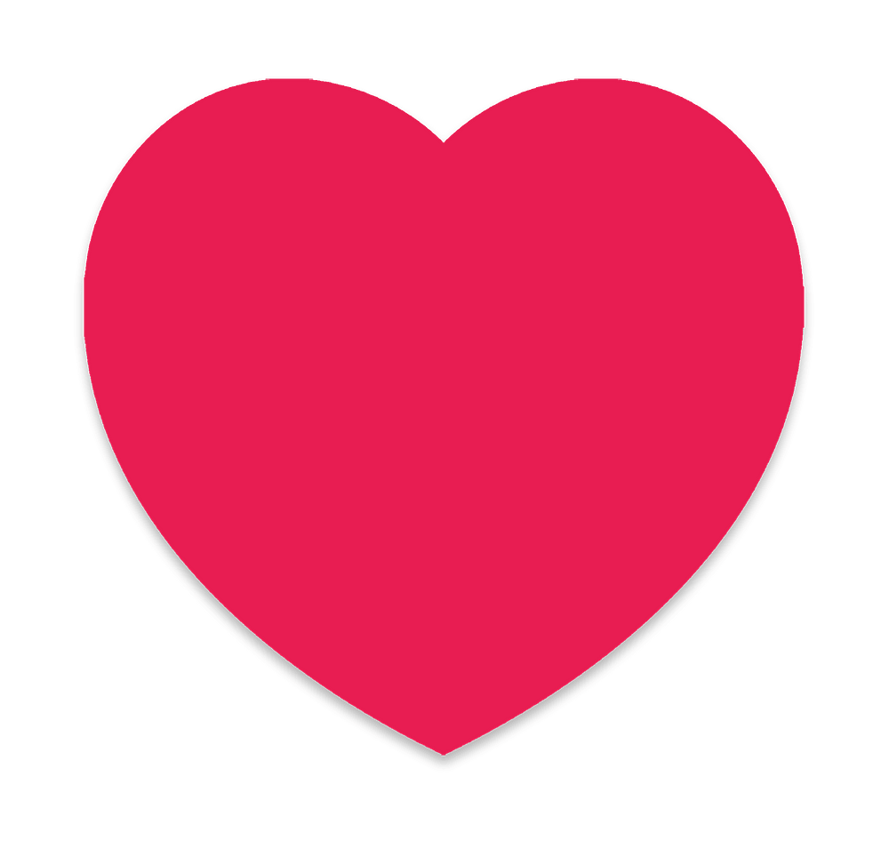 6" x 6" Heart Car Magnet-default