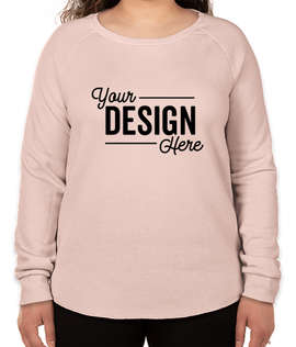 Independent Trading Women's California Wave Wash Crewneck Sweatshirt - Color: Blush