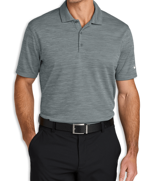 Nike Dri-FIT Striated Performance Polo in Cool Grey