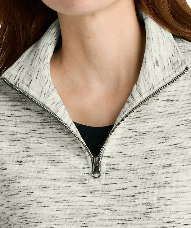 Tentree Women’s Space Dye Fleece Quarter Zip Sweatshirt