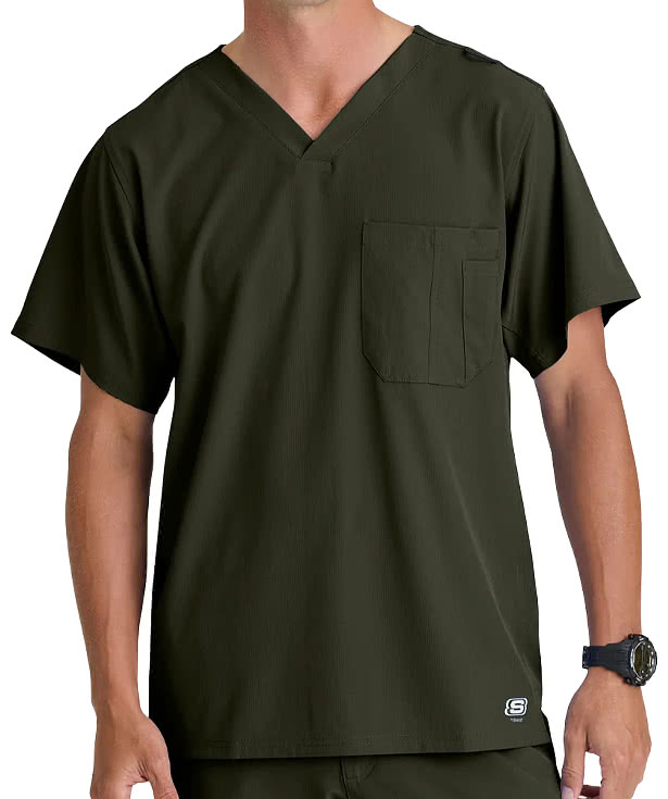 Skechers by Barco Structure Recycled V-Neck Scrub Top