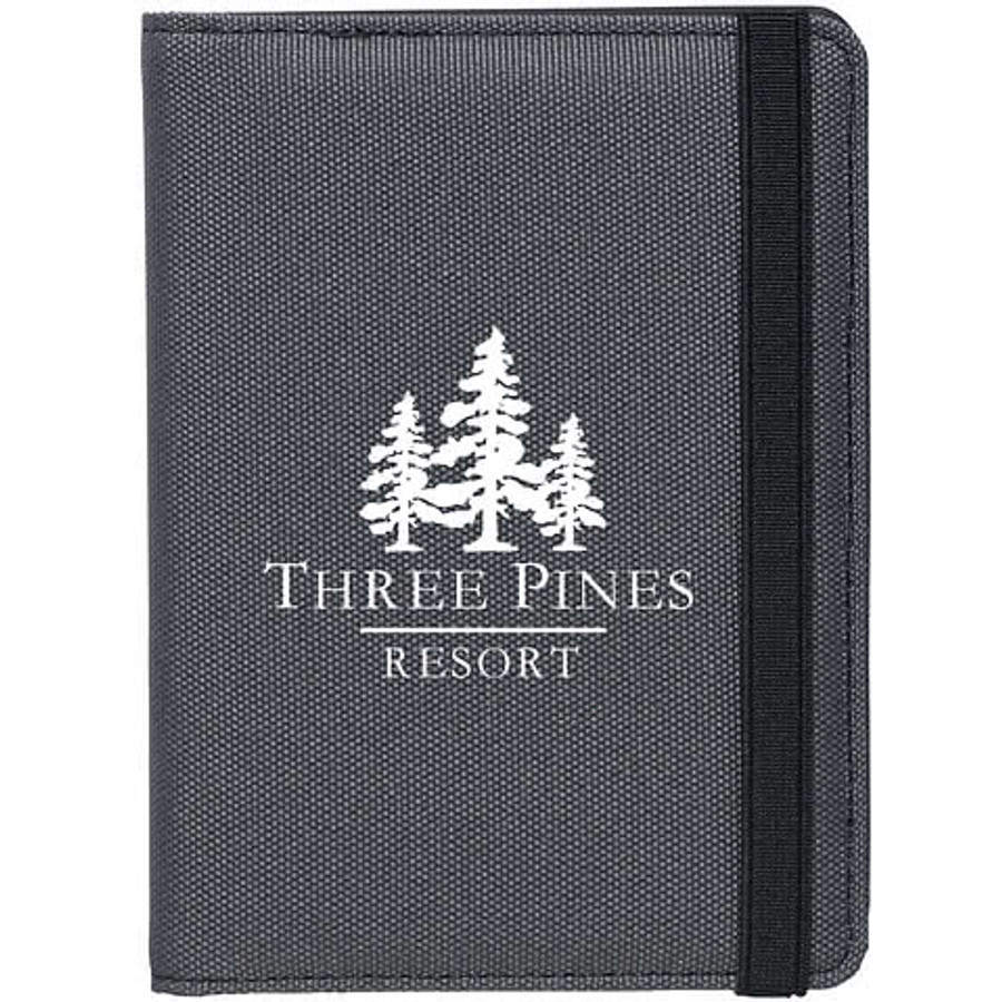 Deluxe Recycled Passport Wallet in Charcoal