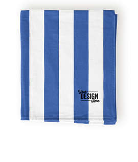 Port Authority Lightweight Embroidered Cabana Stripe Beach Towel - Color: Royal