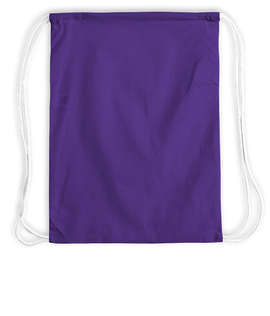 Lightweight 100% Cotton Drawstring Bag - Color: Purple