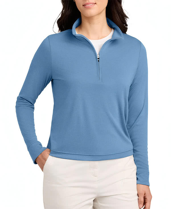 TravisMathew Women’s Coto Performance Half Zip Shirt - Printed
