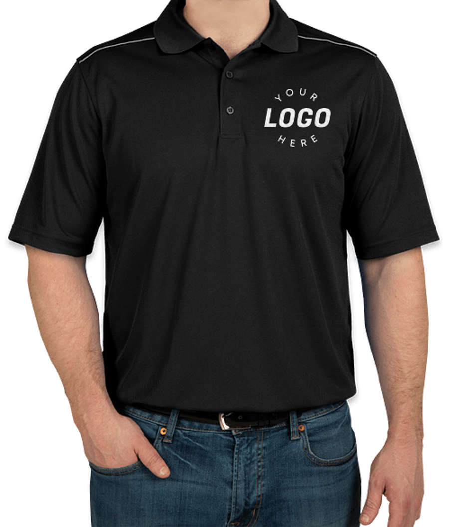 Core 365 Reflective Performance Pique Polo - Embroidered in Black