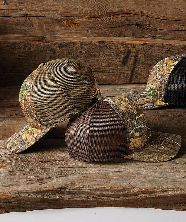 Russell Outdoors Camo Snapback Trucker Hat