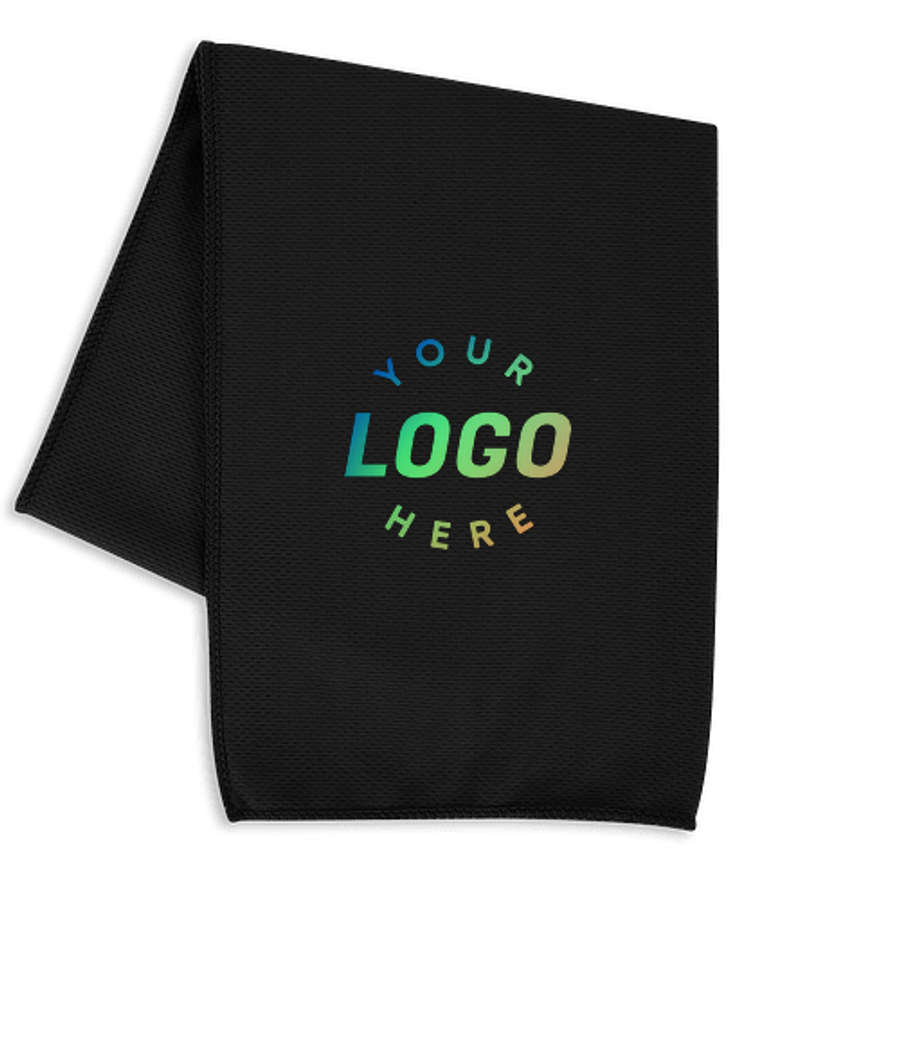 Recycled Sport Cooling Towel in Black