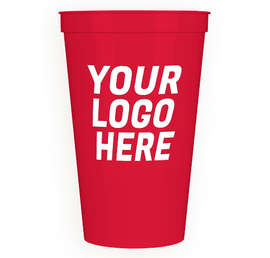 22 oz. Plastic Stadium Cup - Color: Red