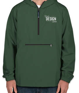 Charles River Pack-N-Go Hooded Packable Anorak - Embroidered - Color: Forest