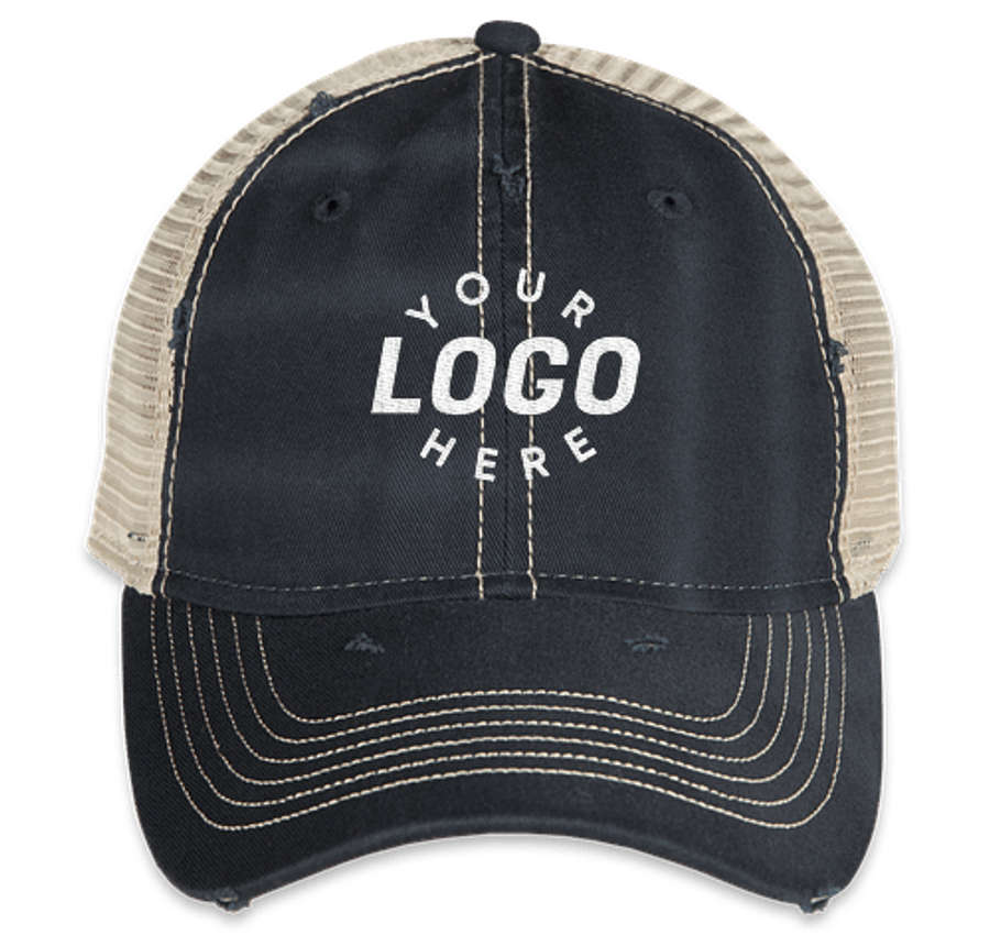 Sportsman Dirty-Washed Trucker Hat in Navy / Khaki