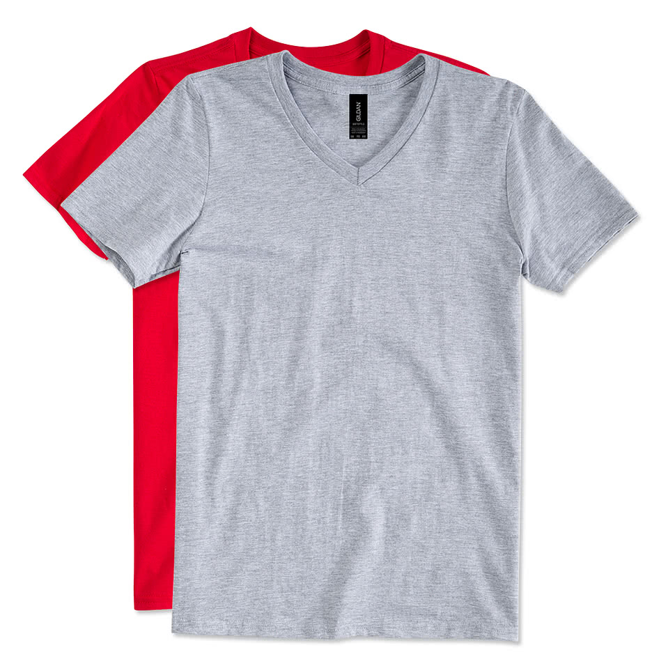 Custom Gildan Softstyle Jersey V Neck T shirt Design Short Sleeve T shirts Online at CustomInk