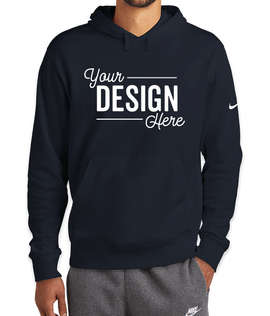 Nike Club Fleece Sleeve Swoosh Pullover Hoodie - Color: Midnight Navy