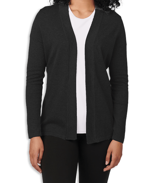 Edwards Women's Shirttail Open Cardigan in Black