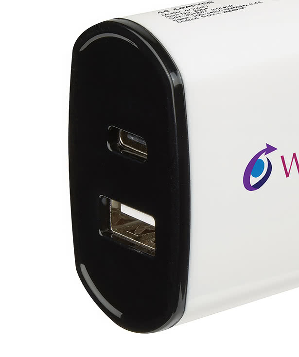 Full Color Compact 2-in-1 Wall Charger