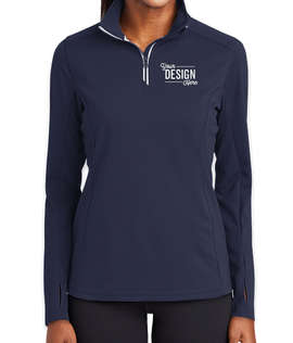 Sport-Tek Women's Sport-Wick Quarter Zip Performance Pullover - Color: True Navy