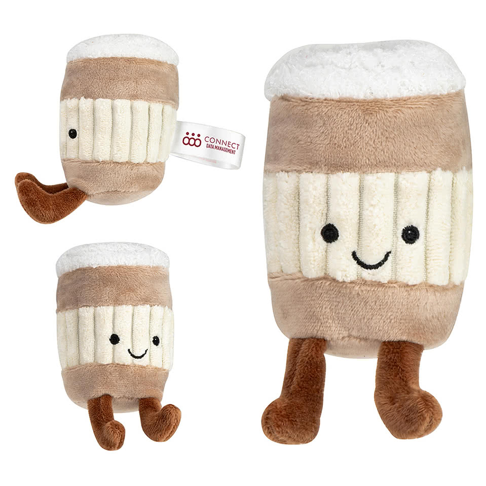 Stress Busters Coffee-to-Go Plush Gel Stress Reliever