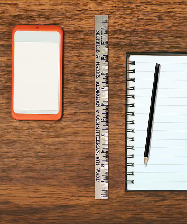 12" Natural Finish Wood Ruler
