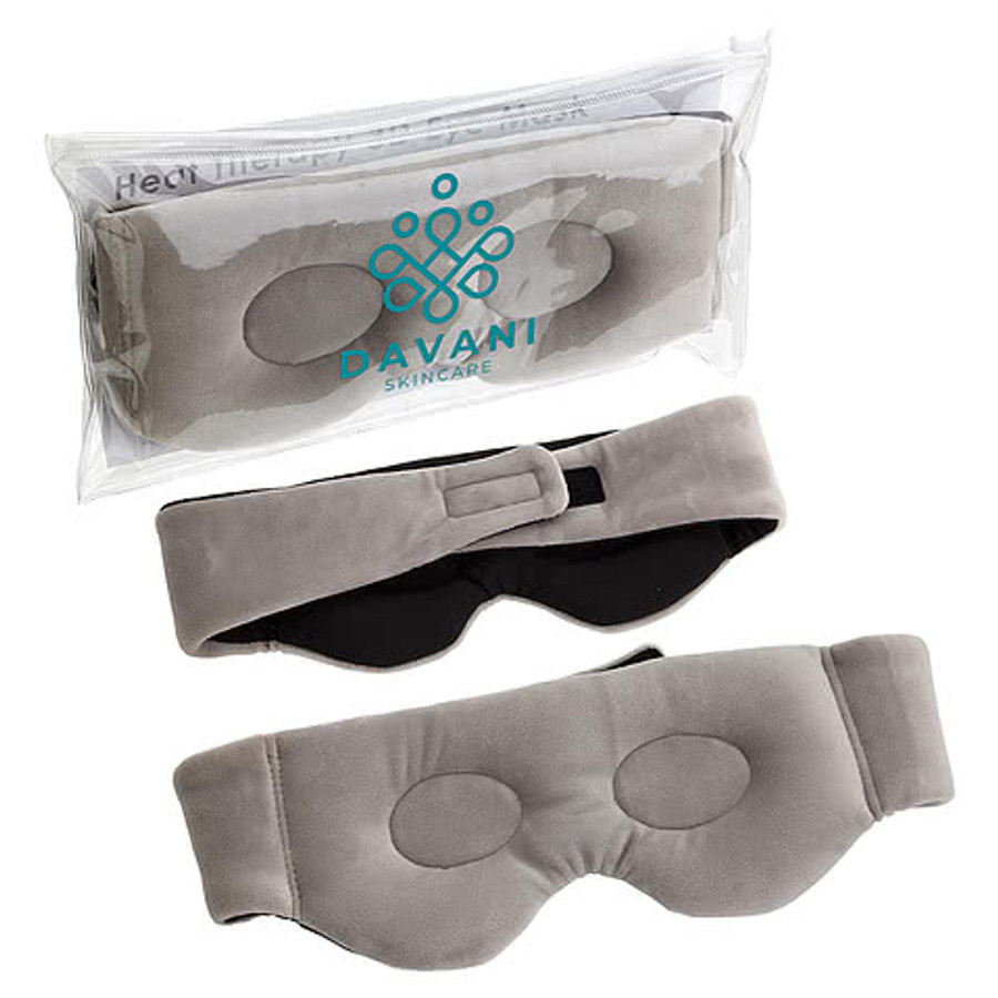 BeWell Flaxseed Heat Therapy 3D Eye Mask in Gray