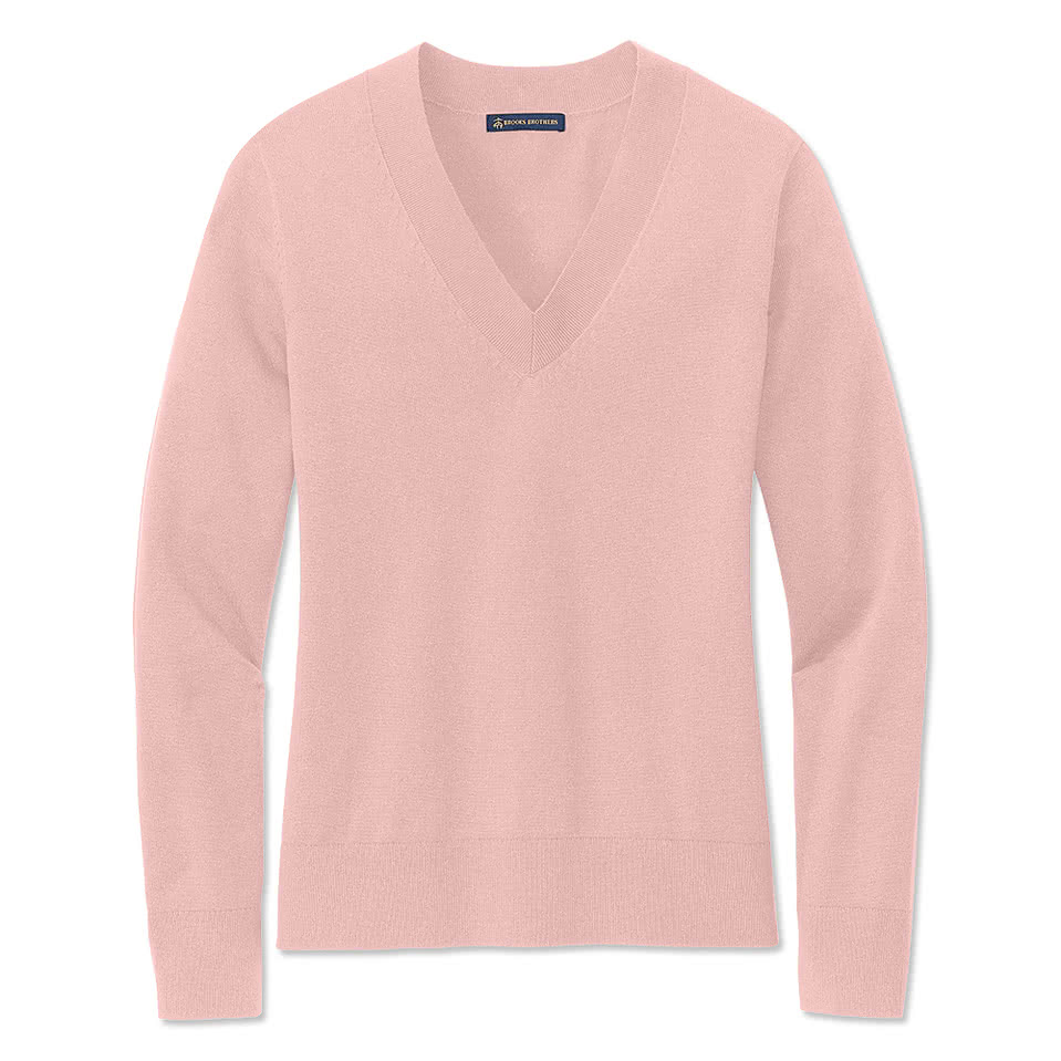 Brooks Brothers Women’s Cotton Stretch V-Neck Sweater