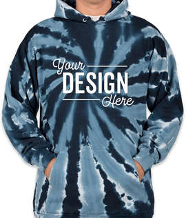 Port & Company Tie-Dye Pullover Hoodie - Color: Navy