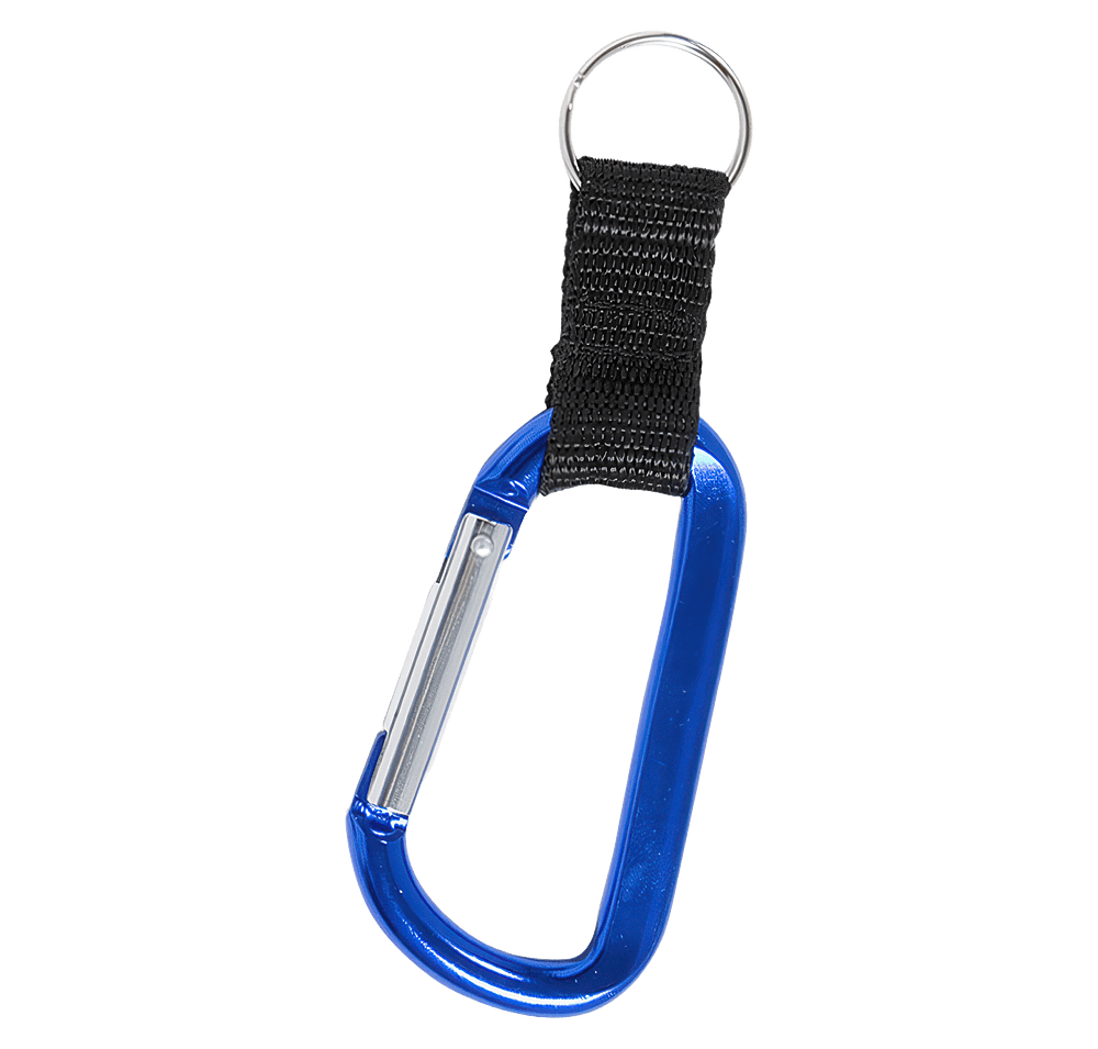 Carabiner With Strap And Split Ring Keychain-default