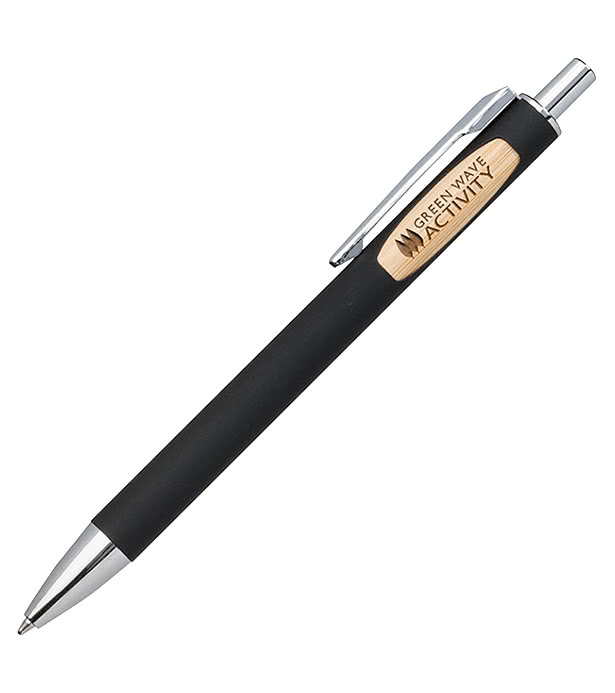 Sylvia Clicker Pen w/Bamboo Accent