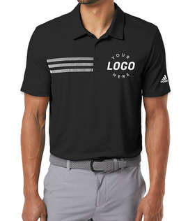 Adidas 3-Stripes Performance Polo - Color: Black / White
